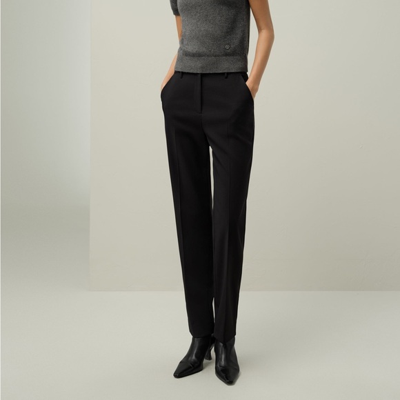 black silk dress pants Mirca Satin Elastic Pants main image 1